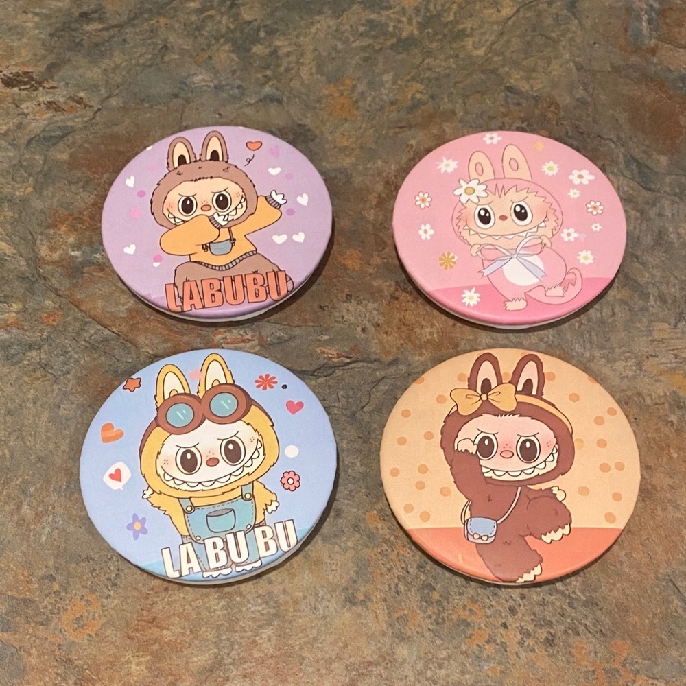 Monster Inspired Foldable Pocket Mirrors Set of 4 NWOT